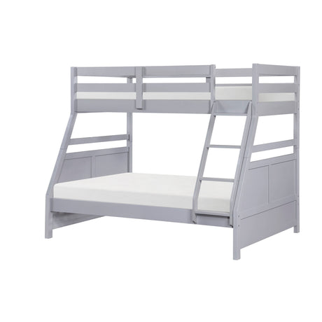 Sloane Gray Twin/Full Bunk Bed by Homelegance at Eve Furniture