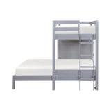 Sloane Gray Twin/Full Loft Bunk Bed with Chest and Hidden Desk by Homelegance at Eve Furniture