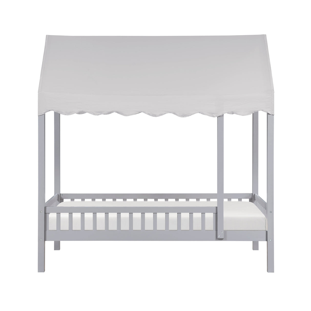 Sloane Gray Twin/Full Loft Bunk Bed with Chest and Hidden Desk by Homelegance at Eve Furniture