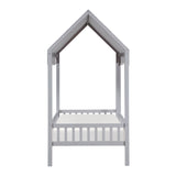 Sloane Gray Twin/Full Loft Bunk Bed with Chest and Hidden Desk by Homelegance at Eve Furniture
