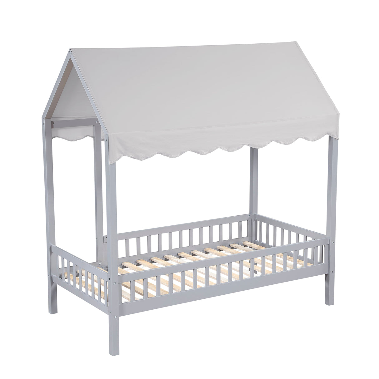 Sloane Gray Twin/Full Loft Bunk Bed with Chest and Hidden Desk by Homelegance at Eve Furniture
