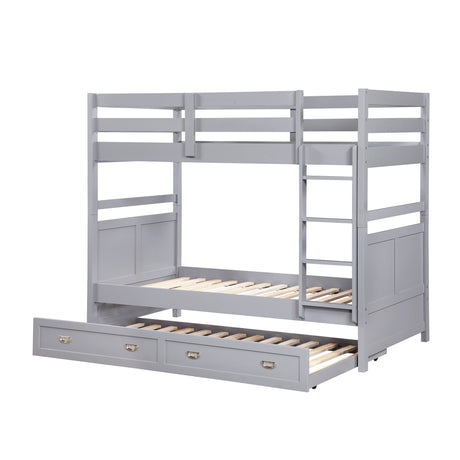 Sloane Gray Twin/Twin Bunk Bed by Homelegance at Eve Furniture