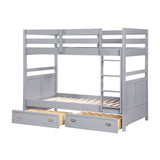 Sloane Gray Twin/Twin Bunk Bed by Homelegance at Eve Furniture