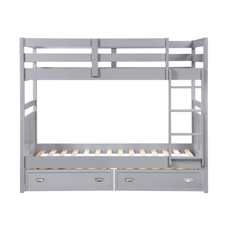 Sloane Gray Twin/Twin Bunk Bed by Homelegance at Eve Furniture
