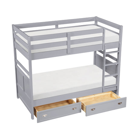 Sloane Gray Twin/Twin Bunk Bed by Homelegance at Eve Furniture