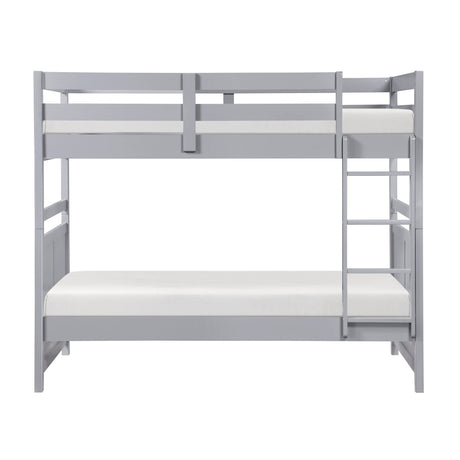 Sloane Gray Twin/Twin Bunk Bed by Homelegance at Eve Furniture