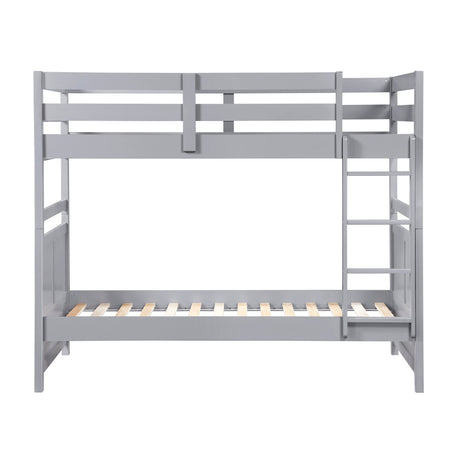 Sloane Gray Twin/Twin Bunk Bed by Homelegance at Eve Furniture
