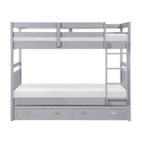 Sloane Gray Twin/Twin Bunk Bed by Homelegance at Eve Furniture
