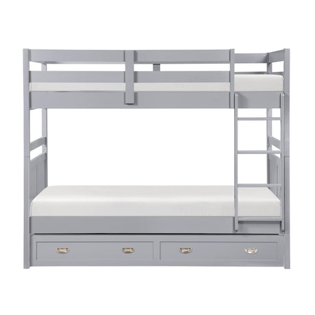 Sloane Gray Twin/Twin Bunk Bed by Homelegance at Eve Furniture