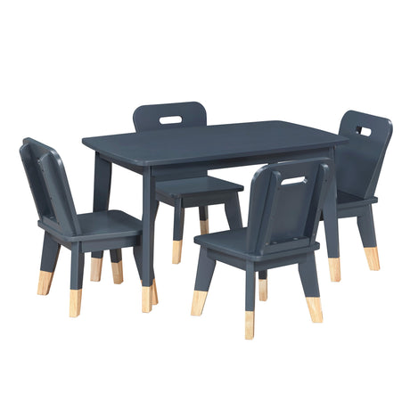 Sloane Navy Blue 5-Piece Pack Children Table and Chairs Set by Homelegance at Eve Furniture