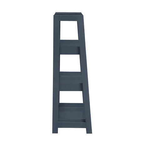 Sloane Navy Blue Bookcase with 3 Fixed Shelves by Homelegance at Eve Furniture