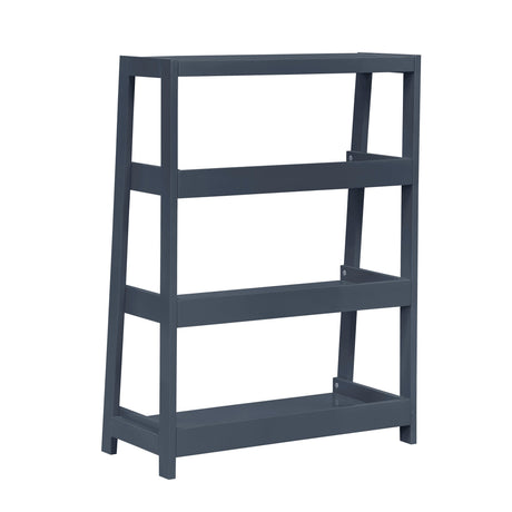 Sloane Navy Blue Bookcase with 3 Fixed Shelves by Homelegance at Eve Furniture