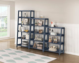Sloane Navy Blue Bookcase with 4 Fixed Shelves by Homelegance at Eve Furniture