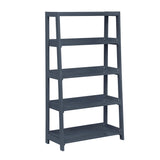 Sloane Navy Blue Bookcase with 4 Fixed Shelves by Homelegance at Eve Furniture