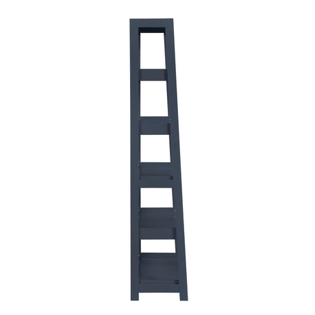 Sloane Navy Blue Bookcase with 5 Fixed Shelves by Homelegance at Eve Furniture