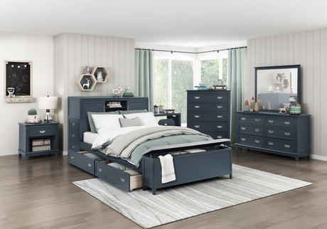 Sloane Navy Blue Dresser by Homelegance at Eve Furniture
