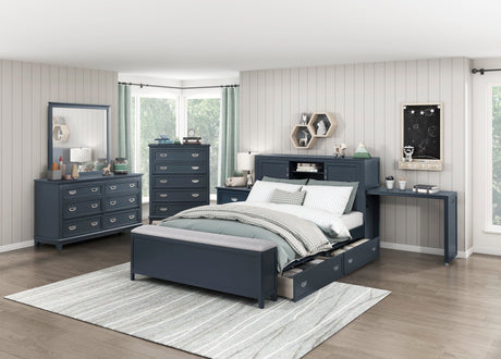 Sloane Navy Blue Dresser by Homelegance at Eve Furniture