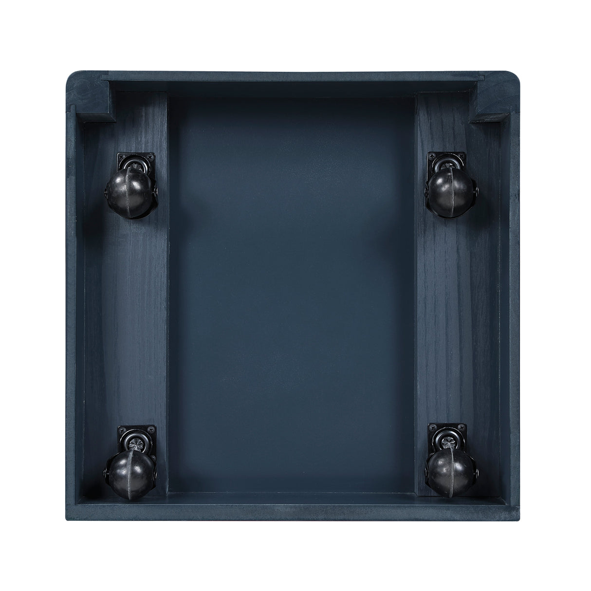 Sloane Navy Blue Full Bookcase Bed with Hidden Desk, Stool and Storage Bench by Homelegance at Eve Furniture