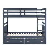 Sloane Navy Blue Full/Full Bunk Bed by Homelegance at Eve Furniture
