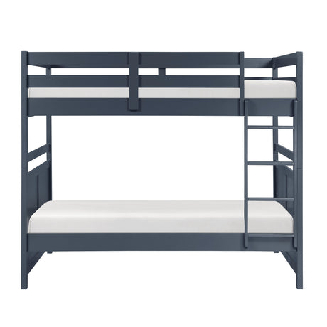 Sloane Navy Blue Full/Full Bunk Bed by Homelegance at Eve Furniture