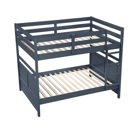 Sloane Navy Blue Full/Full Bunk Bed by Homelegance at Eve Furniture