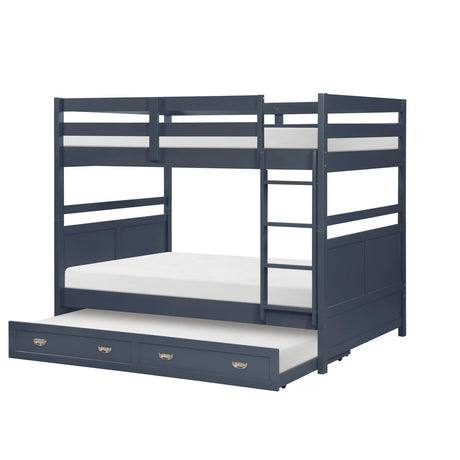 Sloane Navy Blue Full/Full Bunk Bed by Homelegance at Eve Furniture