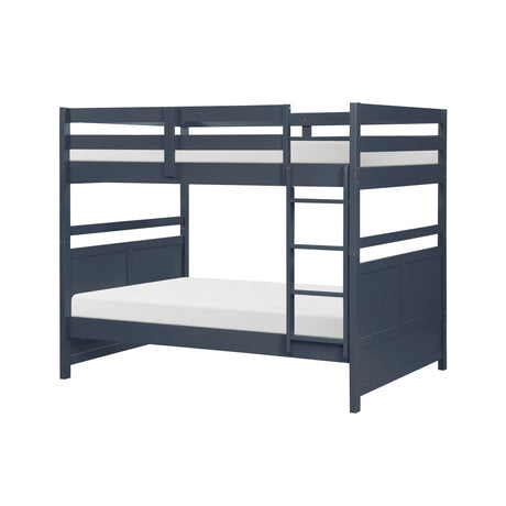 Sloane Navy Blue Full/Full Bunk Bed by Homelegance at Eve Furniture