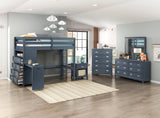 Sloane Navy Blue Night Stand by Homelegance at Eve Furniture