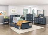 Sloane Navy Blue Night Stand by Homelegance at Eve Furniture