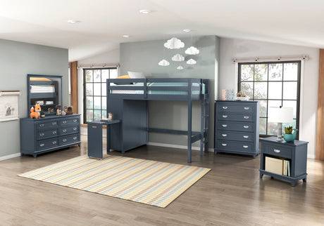 Sloane Navy Blue Night Stand by Homelegance at Eve Furniture