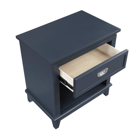 Sloane Navy Blue Night Stand by Homelegance at Eve Furniture