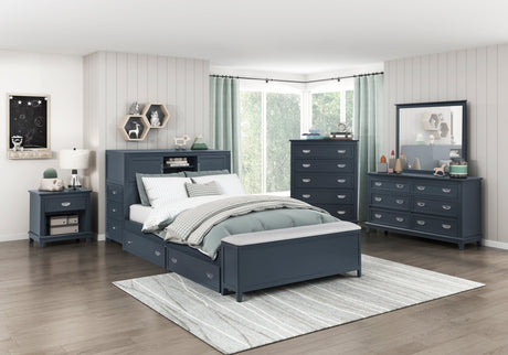 Sloane Navy Blue Storage Box by Homelegance at Eve Furniture