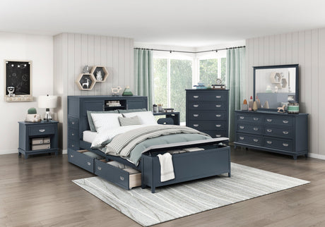 Sloane Navy Blue Storage Box by Homelegance at Eve Furniture