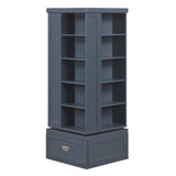 Sloane Navy Blue Swivel Bookcase by Homelegance at Eve Furniture