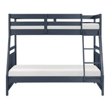 Sloane Navy Blue Twin/Full Bunk Bed by Homelegance at Eve Furniture