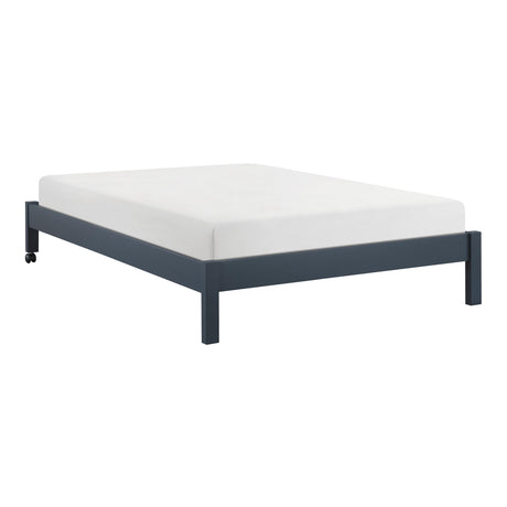 Sloane Navy Blue Twin/Full Loft Bunk Bed with Chest and Hidden Desk by Homelegance at Eve Furniture
