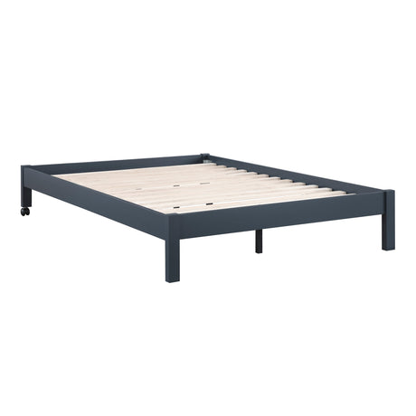 Sloane Navy Blue Twin/Full Loft Bunk Bed with Chest and Hidden Desk by Homelegance at Eve Furniture