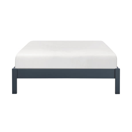 Sloane Navy Blue Twin/Full Loft Bunk Bed with Chest and Hidden Desk by Homelegance at Eve Furniture