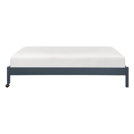 Sloane Navy Blue Twin/Full Loft Bunk Bed with Chest and Hidden Desk by Homelegance at Eve Furniture
