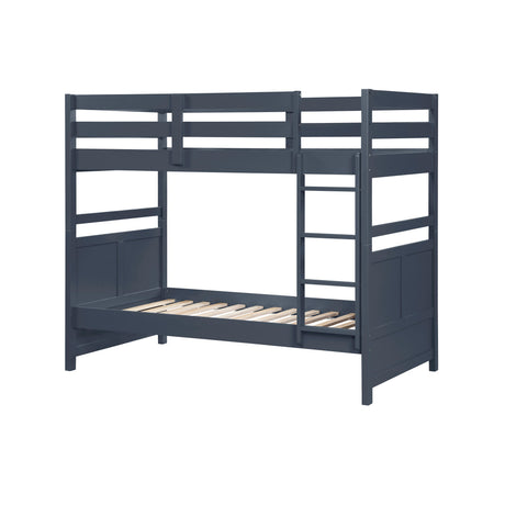 Sloane Navy Blue Twin/Twin Bunk Bed by Homelegance at Eve Furniture