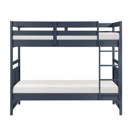 Sloane Navy Blue Twin/Twin Bunk Bed by Homelegance at Eve Furniture