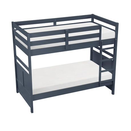 Sloane Navy Blue Twin/Twin Bunk Bed by Homelegance at Eve Furniture
