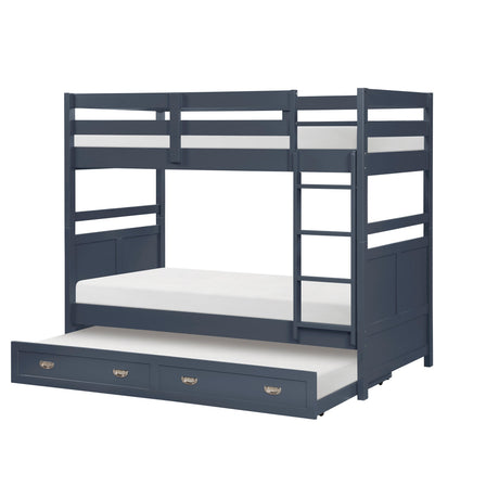 Sloane Navy Blue Twin/Twin Bunk Bed by Homelegance at Eve Furniture