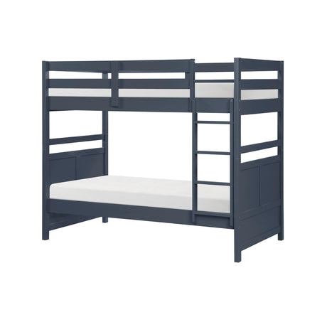 Sloane Navy Blue Twin/Twin Bunk Bed by Homelegance at Eve Furniture