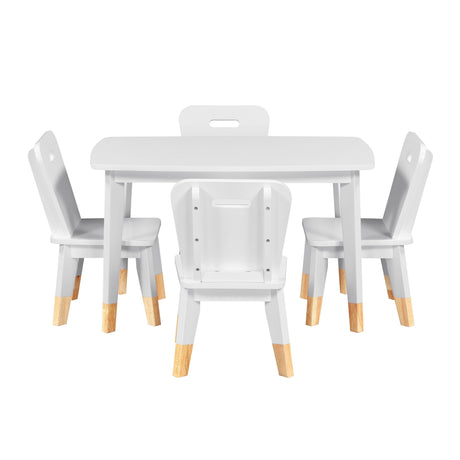 Sloane White 5-Piece Pack Children Table and Chairs Set by Homelegance at Eve Furniture