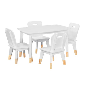 Sloane White 5-Piece Pack Children Table and Chairs Set by Homelegance at Eve Furniture