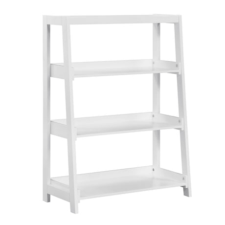 Sloane White Bookcase with 3 Fixed Shelves by Homelegance at Eve Furniture