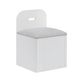 Sloane White Full Bookcase Bed with Hidden Desk, Stool and Storage Bench