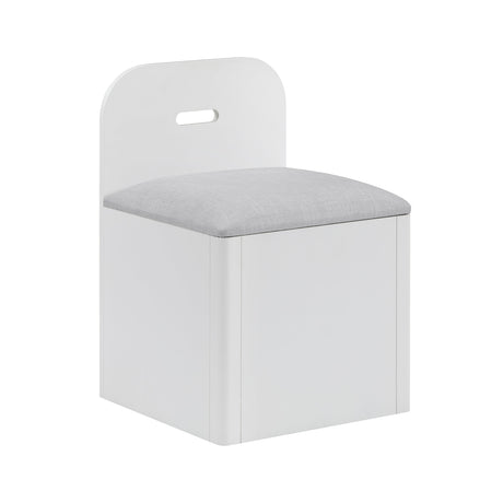 Sloane White Full Bookcase Bed with Hidden Desk, Stool and Storage Bench by Homelegance at Eve Furniture