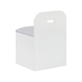 Sloane White Full Bookcase Bed with Hidden Desk, Stool and Storage Bench